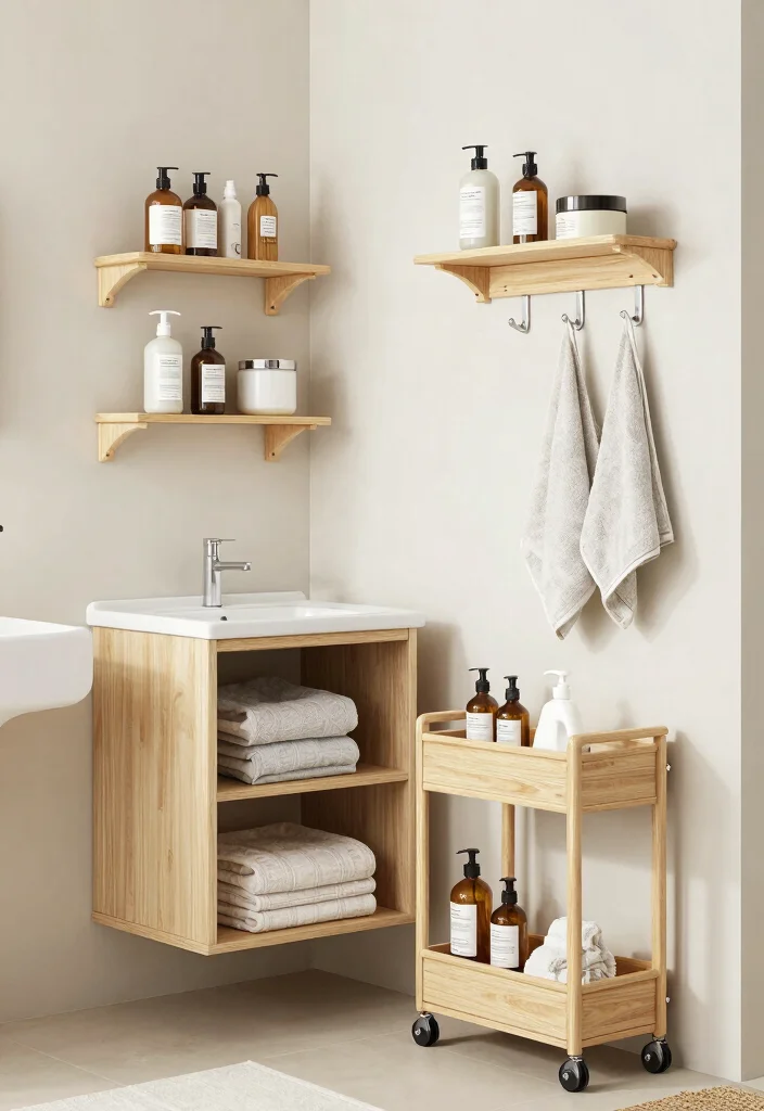 15 Studio Bathroom Ideas For Small Smart Living - 4. Smart Storage Solutions 1