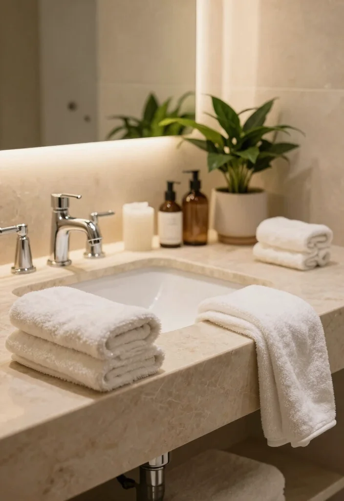 15 Unique Bathroom Vanity Ideas That Make A Statement - 11. Luxury Spa Vibe 1