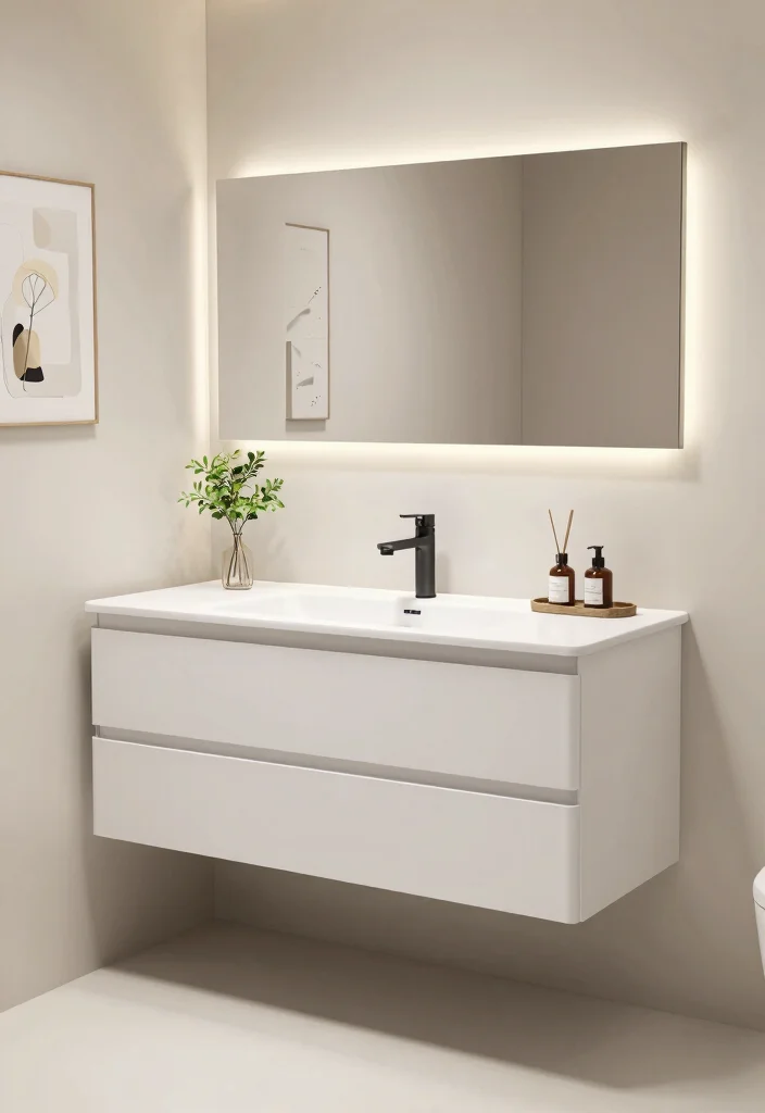 15 Unique Bathroom Vanity Ideas That Make A Statement - 6. Floating Elegance 1