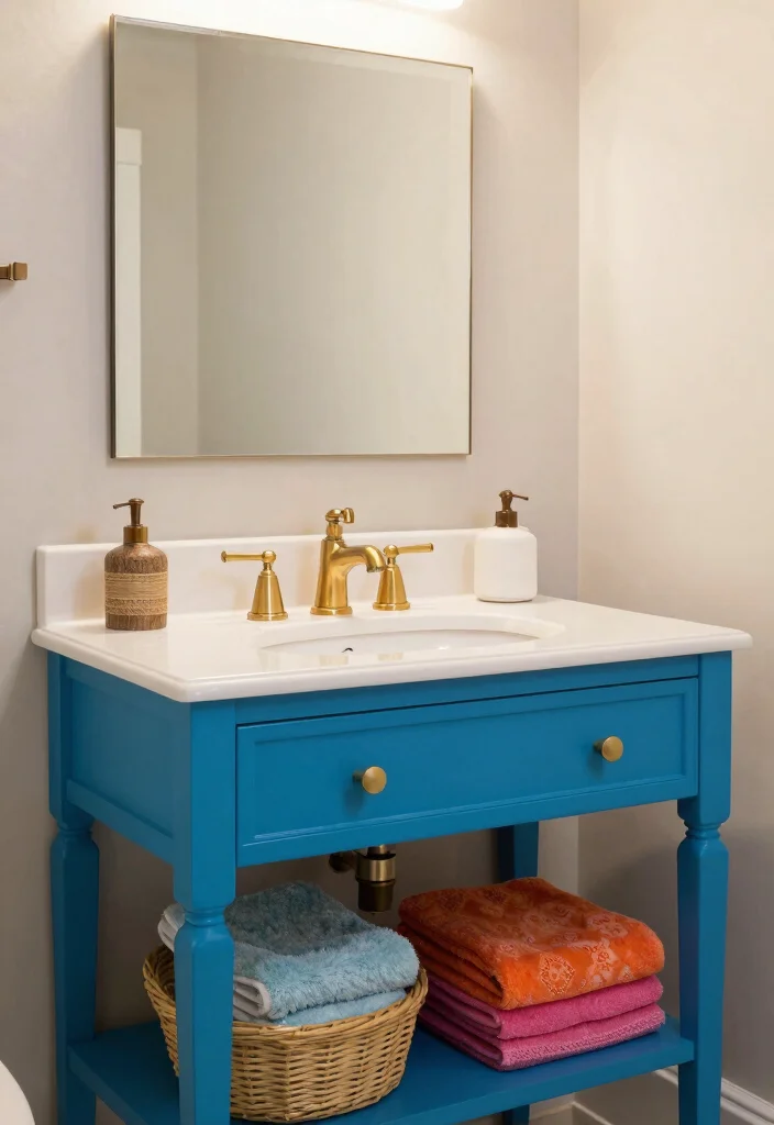 15 Unique Bathroom Vanity Ideas That Make A Statement - 7. Colorful Compositions 1