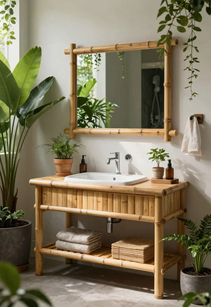 15 Unique Bathroom Vanity Ideas That Make A Statement - 8. Nature-Inspired Designs 1