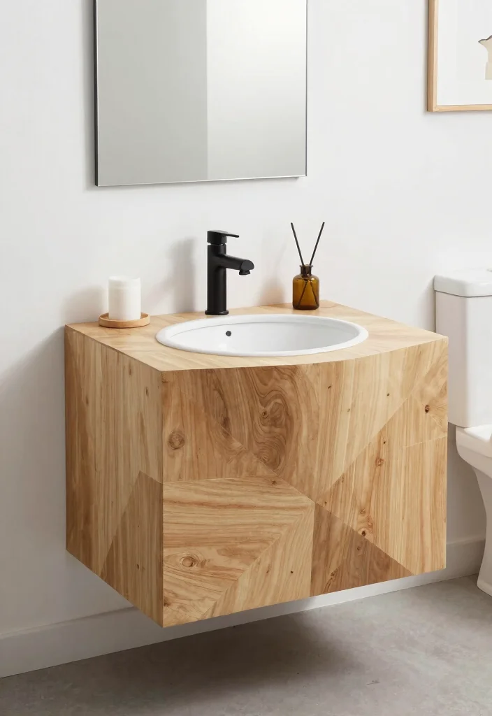 15 Unique Bathroom Vanity Ideas That Make A Statement - 9. Geometric Glam 1