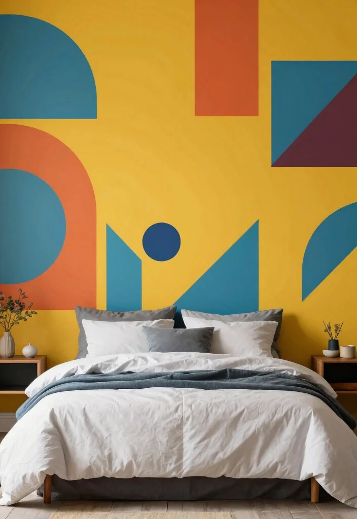 16 Awkward Bedroom Layout Ideas That Actually Work - 11. Colorful Accent Walls 1