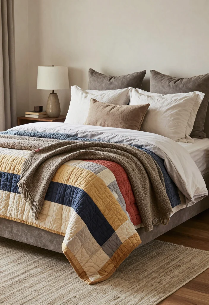 16 Awkward Bedroom Layout Ideas That Actually Work - 12. Layered Textiles 1