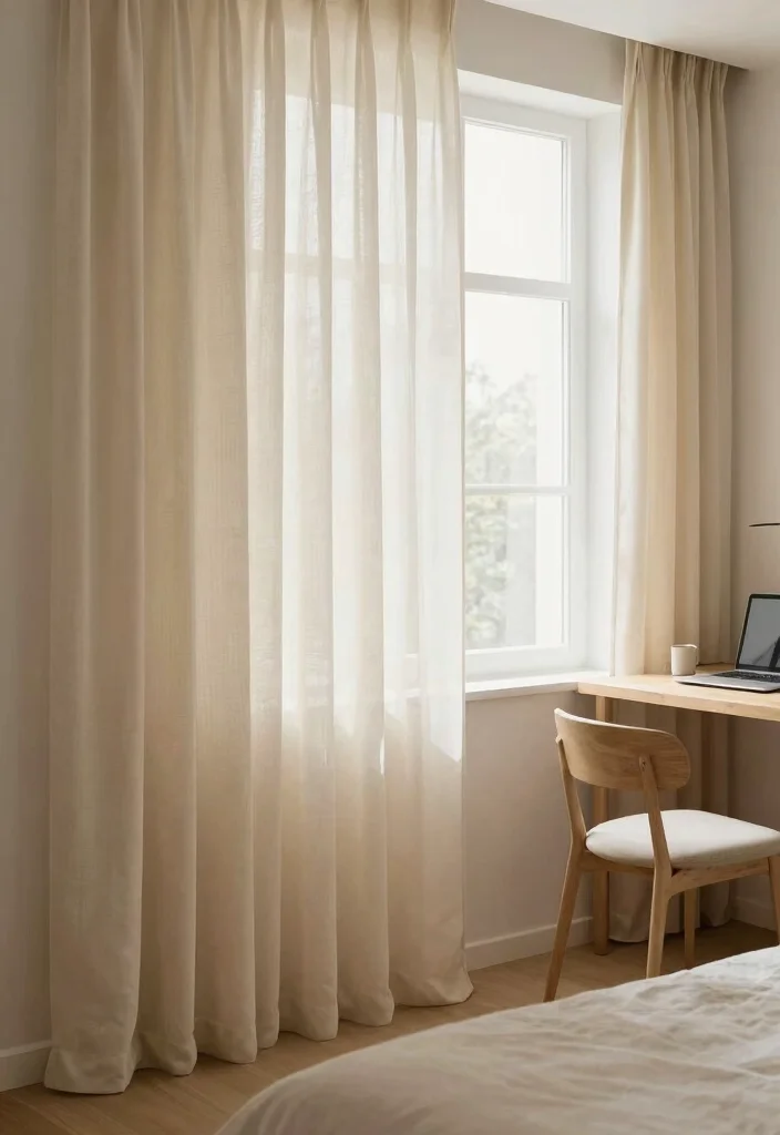 16 Awkward Bedroom Layout Ideas That Actually Work - 15. Use of Curtains for Separation 1