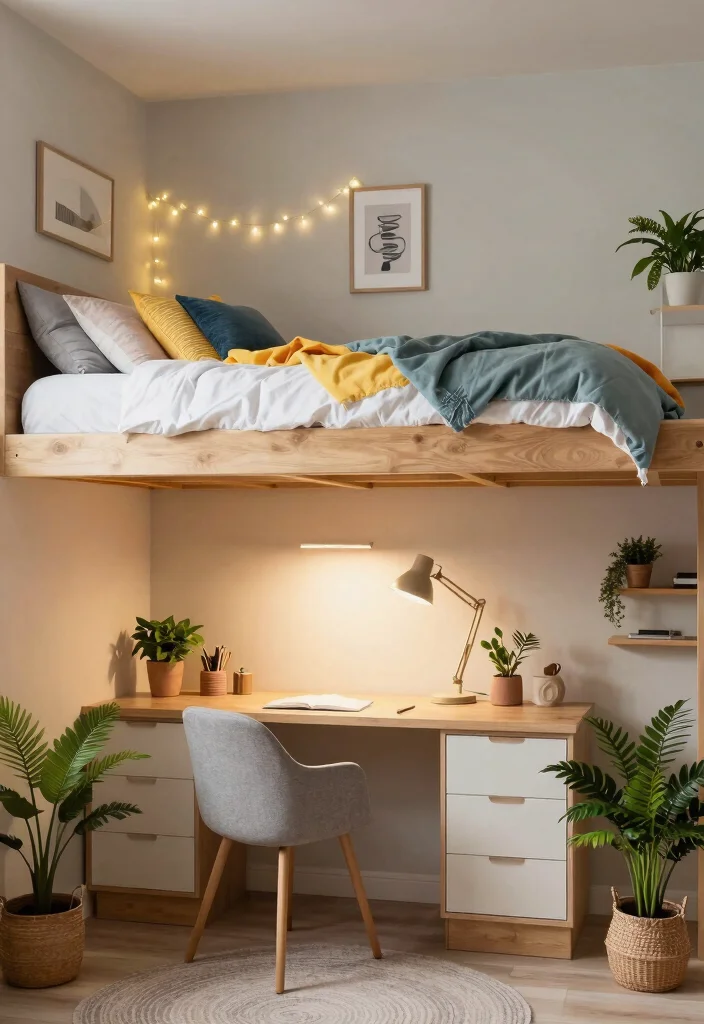 16 Awkward Bedroom Layout Ideas That Actually Work - 2. Lofted Bed for Extra Space 1