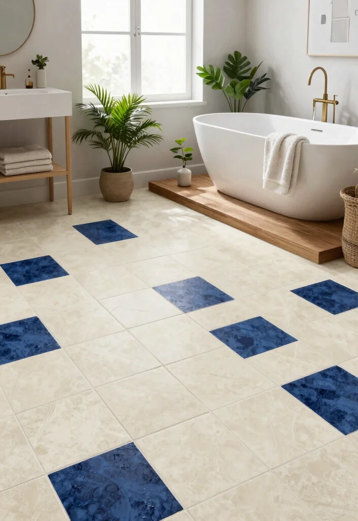 16 Bathroom Tile Layout Ideas That Change The Whole Look - 1. Diagonal Tile Layout for Dynamic Flair 1