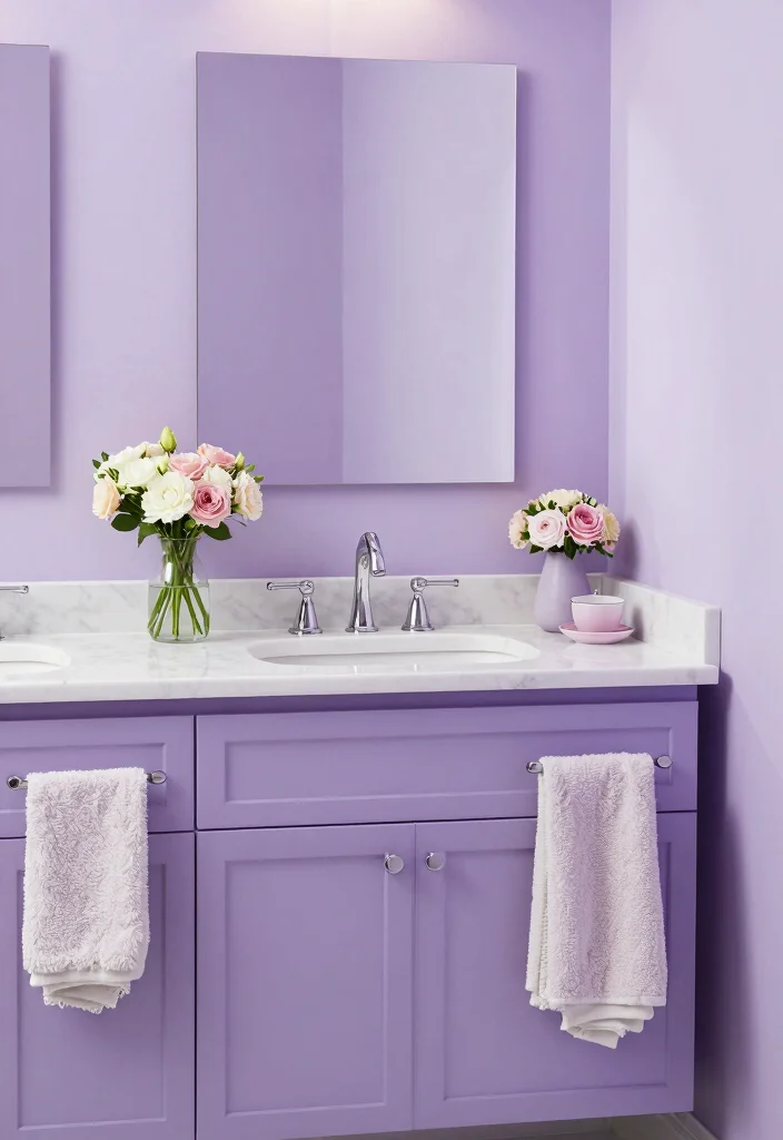 16 Bathroom Vanity Color Ideas That Instantly Update Your Space - 11. Muted Lavender 1