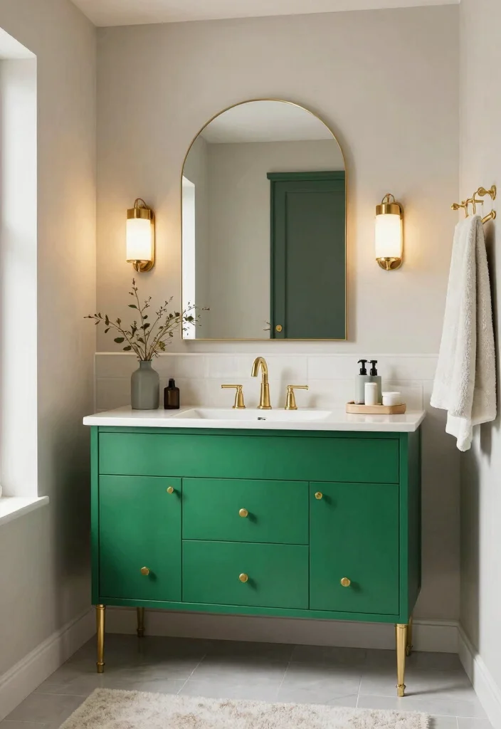 16 Bathroom Vanity Color Ideas That Instantly Update Your Space - 15. Lush Emerald Green 1