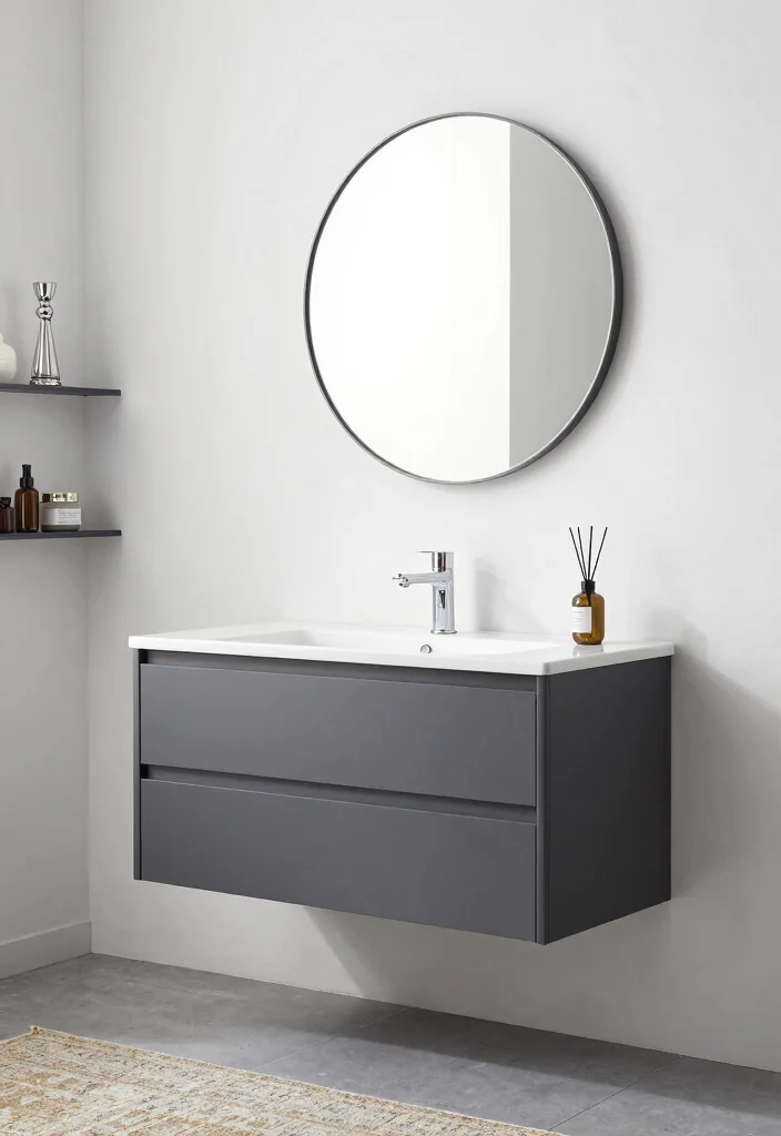16 Bathroom Vanity Color Ideas That Instantly Update Your Space - 2. Cool Charcoal Gray 1