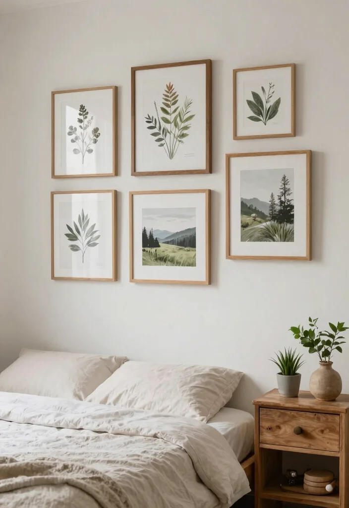 16 Frames on Wall Bedroom Aesthetic Ideas for a Clean, Curated Look - 5. Nature-Inspired Wall Frames 1