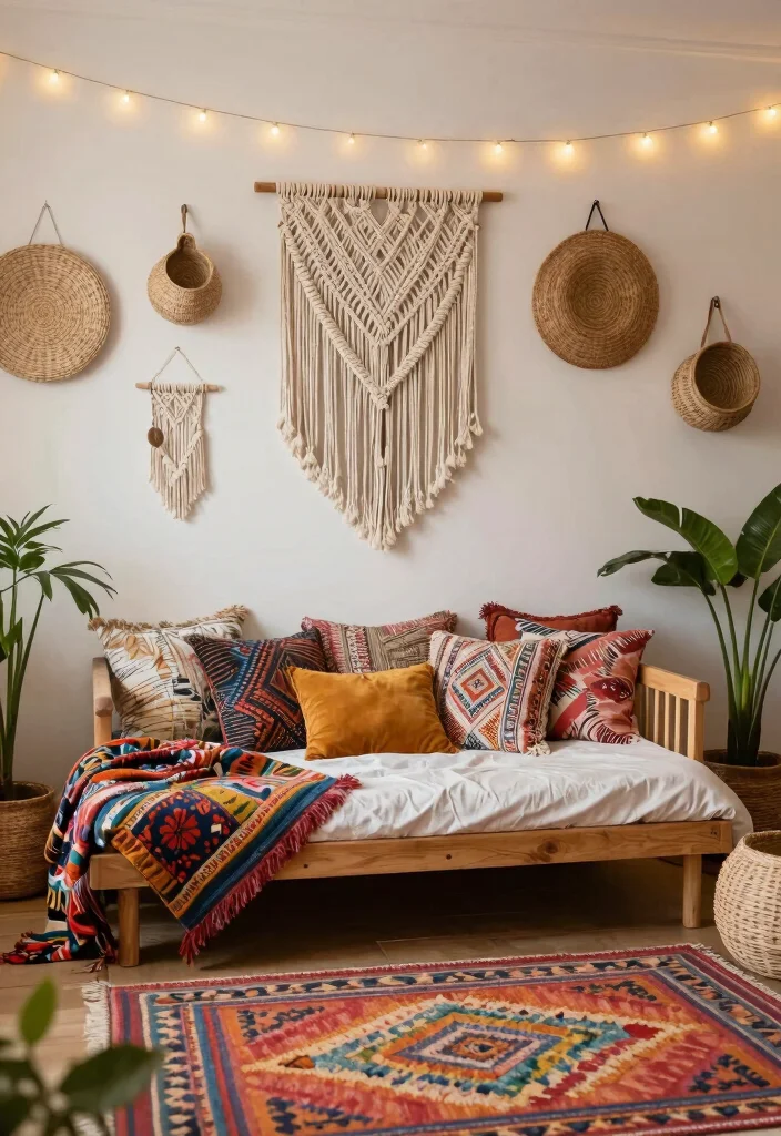 16 Futon Bedroom Ideas for Small Spaces: Flexible Living at Its Best - 2. Bohemian Bliss 1