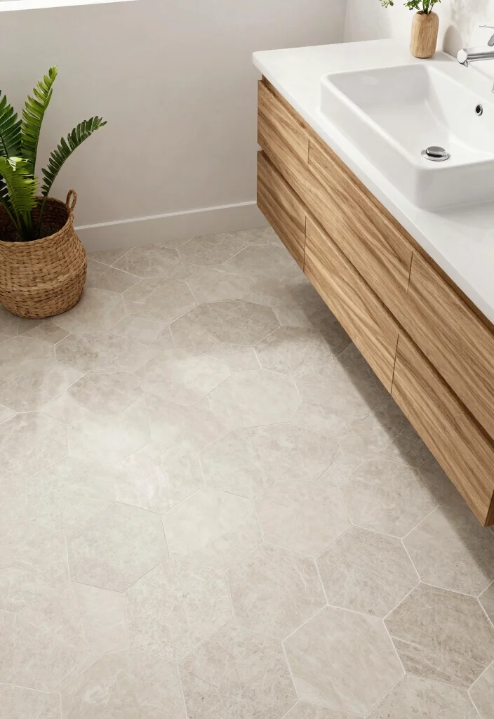 16 Hexagon Tile Bathroom Floor Ideas With Timeless Style - 13. Eco-Conscious Grout Choices 1