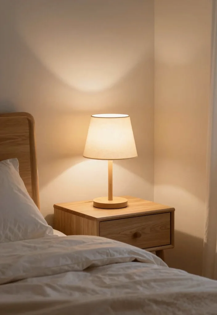 16 Light Wood Furniture Bedroom Ideas: Warm Natural Calm - 11. Light Wood Furniture with Soft Lighting 1