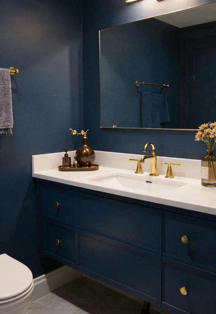 16 Moody Bathroom Ideas With Dark Cozy Vibes - 10. Moody Color Schemes 1