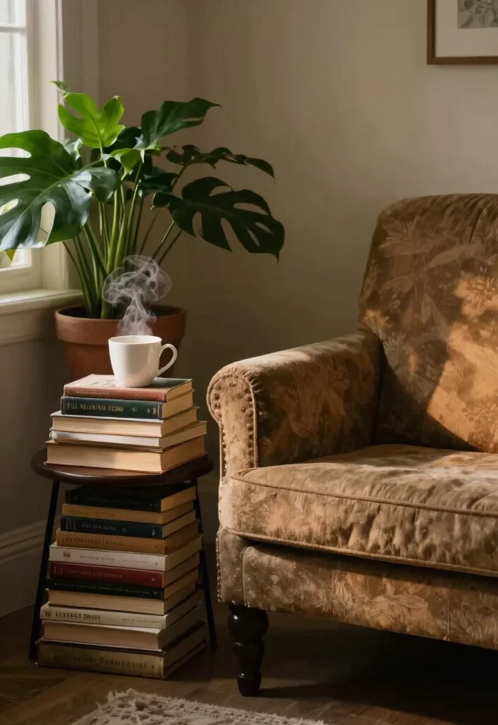 16 Moody Bathroom Ideas With Dark Cozy Vibes - 11. Cozy Corner Reading Nook 1