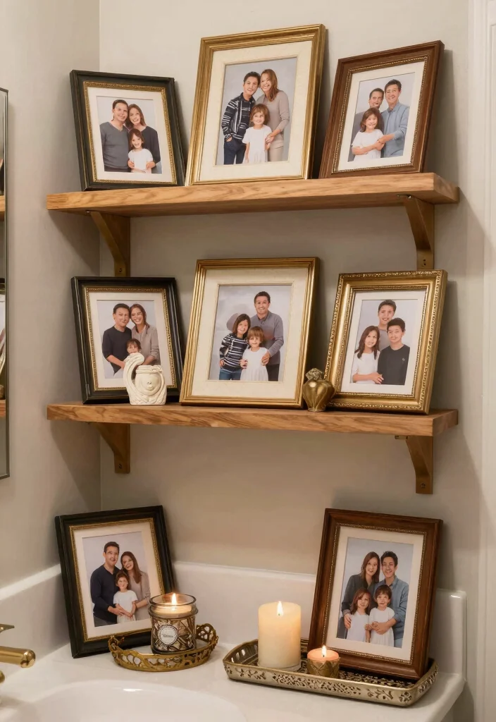 16 Moody Bathroom Ideas With Dark Cozy Vibes - 15. Personalized Touches 1