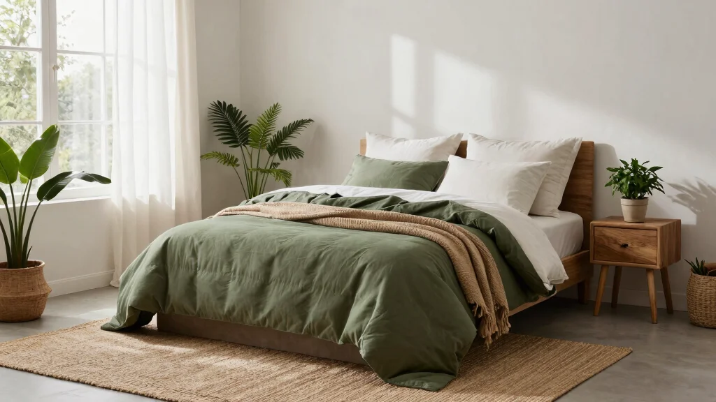 16 Olive Green Comforter Bedroom Ideas: Soft Natural Layers