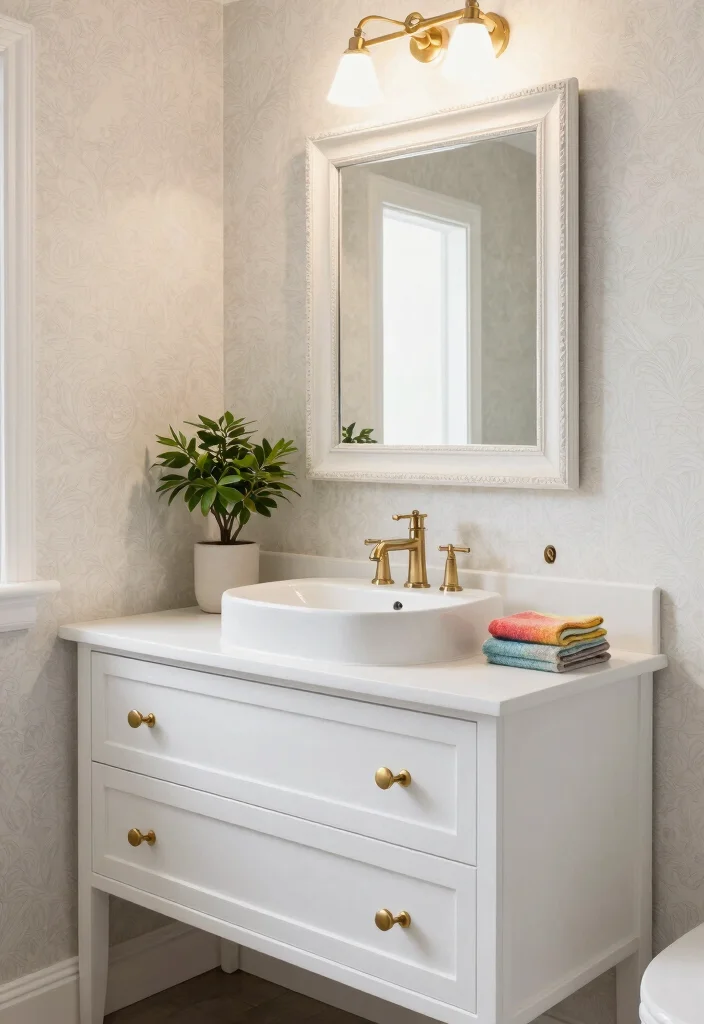 16 Painted Bathroom Vanity Ideas For A Budget Friendly Refresh - 1. Classic White with a Twist 1