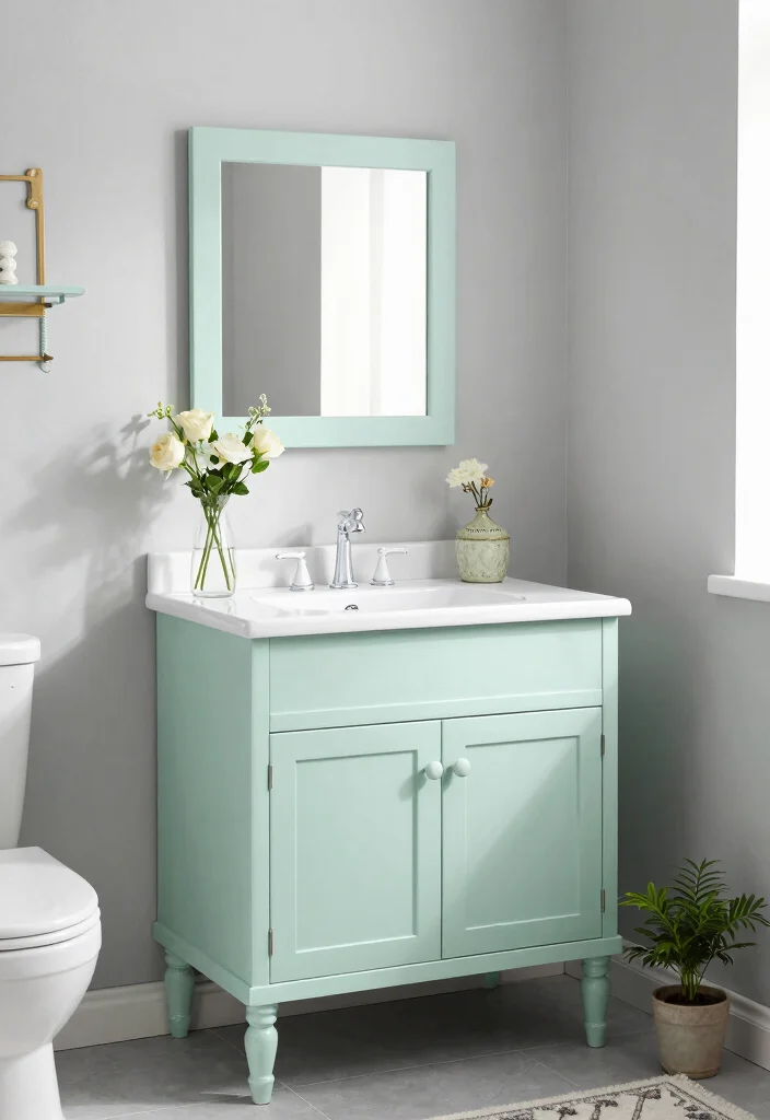 16 Painted Bathroom Vanity Ideas For A Budget Friendly Refresh - 3. Charming Pastels 1
