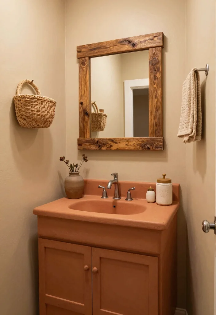 16 Painted Bathroom Vanity Ideas For A Budget Friendly Refresh - 4. Earthy Terracotta 1