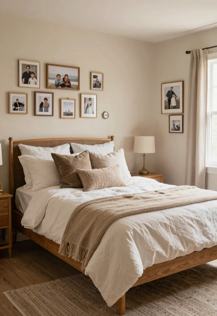 16 Sleigh Bed Bedroom Ideas for Classic Cozy Elegance - 13. Personalized Accents 1