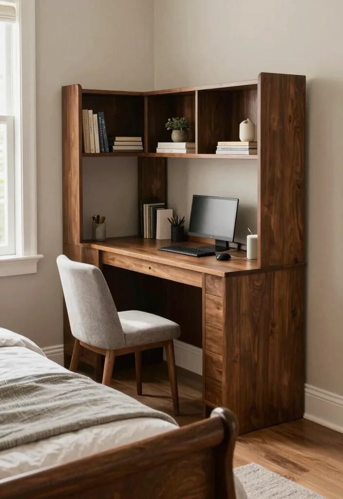 16 Sleigh Bed Bedroom Ideas for Classic Cozy Elegance - 14. Multi-Purpose Spaces 1