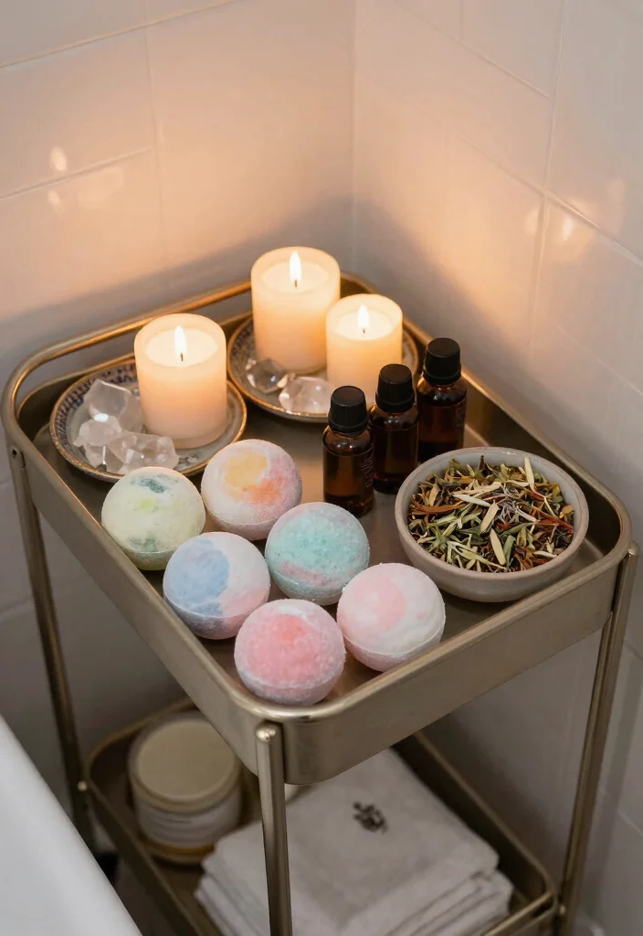 16 Witchy Bathroom Ideas With Mystical Mood - 13. Bath Rituals Setup 1