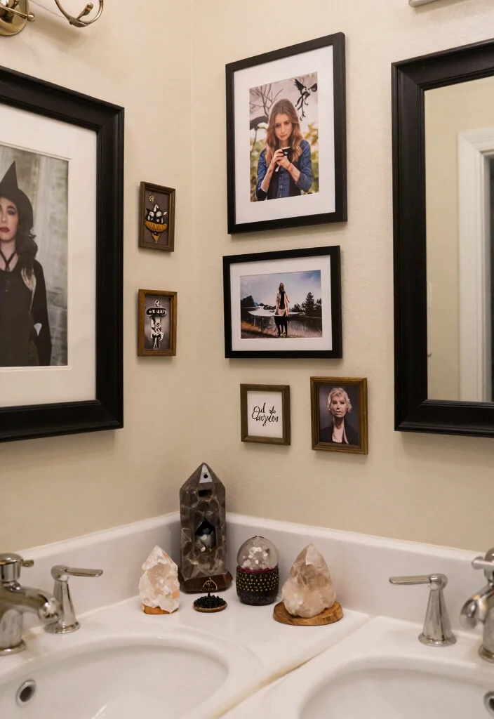 16 Witchy Bathroom Ideas With Mystical Mood - 16. Personal Touches 1