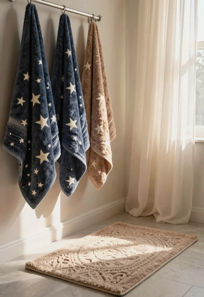 16 Witchy Bathroom Ideas With Mystical Mood - 9. Magical Textiles 1