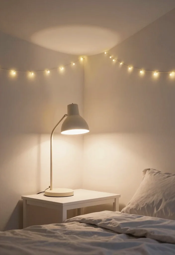 17 Bedroom Craft Room Combo Ideas: Creative Functional Space - 13. Serene Lighting Solutions 1