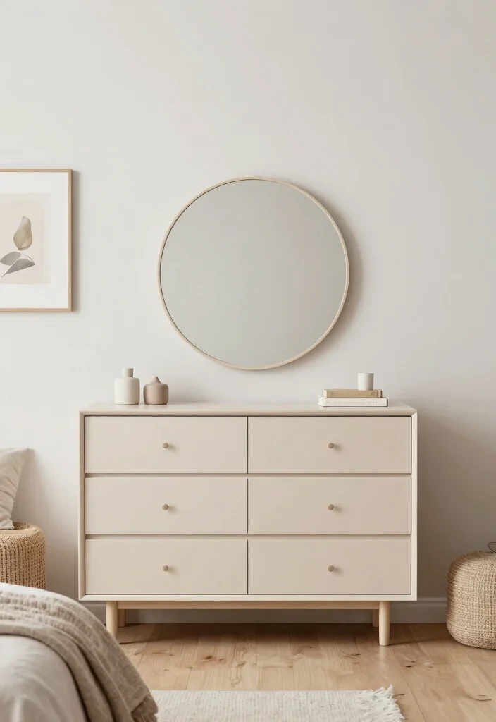 17 Bedroom Dresser Decor With Mirror Ideas for a Polished Look - 6. Scandinavian Simplicity 1
