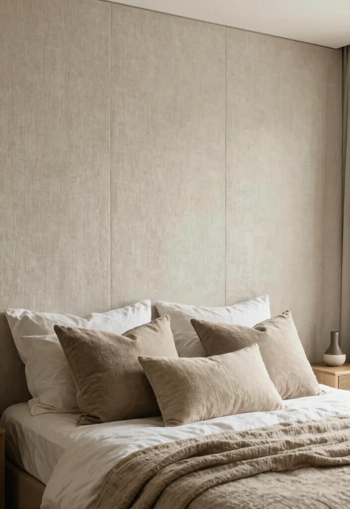 17 Bedroom With Accent Wall Ideas Simple High Impact - 12. Fabric Panels 1