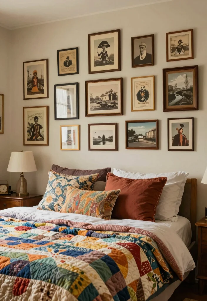17 Bedroom With Accent Wall Ideas Simple High Impact - 15. Vintage Charm 1