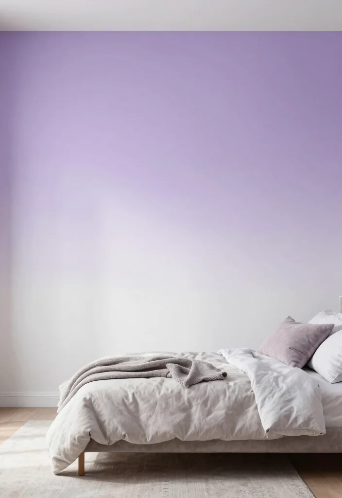 17 Bedroom With Accent Wall Ideas Simple High Impact - 9. Ombre Effects 1