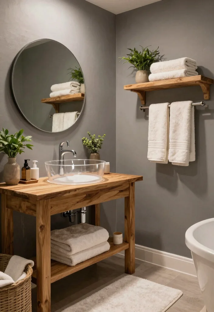 17 Gray Vanity Bathroom Paint Color Ideas For Master Baths - 3. Warm Greige Comfort 1