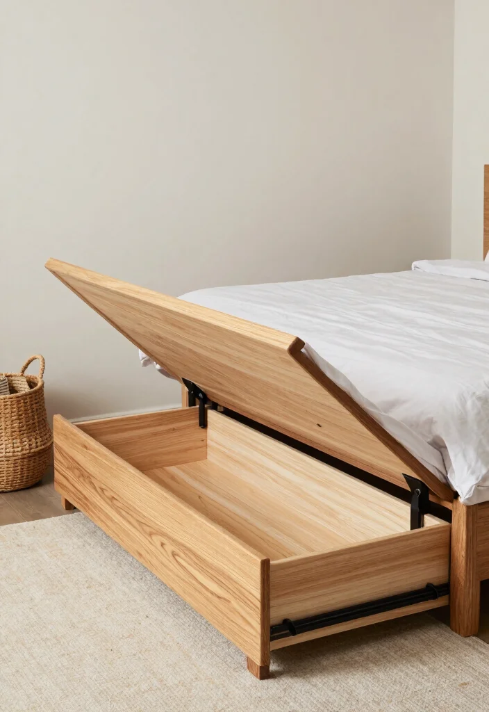 17 Green and Wood Bedroom Ideas for Earthy Balanced Design - 15. Functional Storage Solutions 1