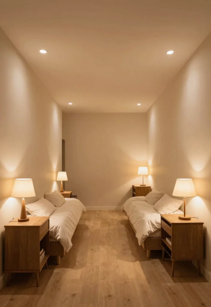 17 Long Bedroom Layout Ideas: Smart Flow Solutions - 5. Layer Lighting for Functionality 1