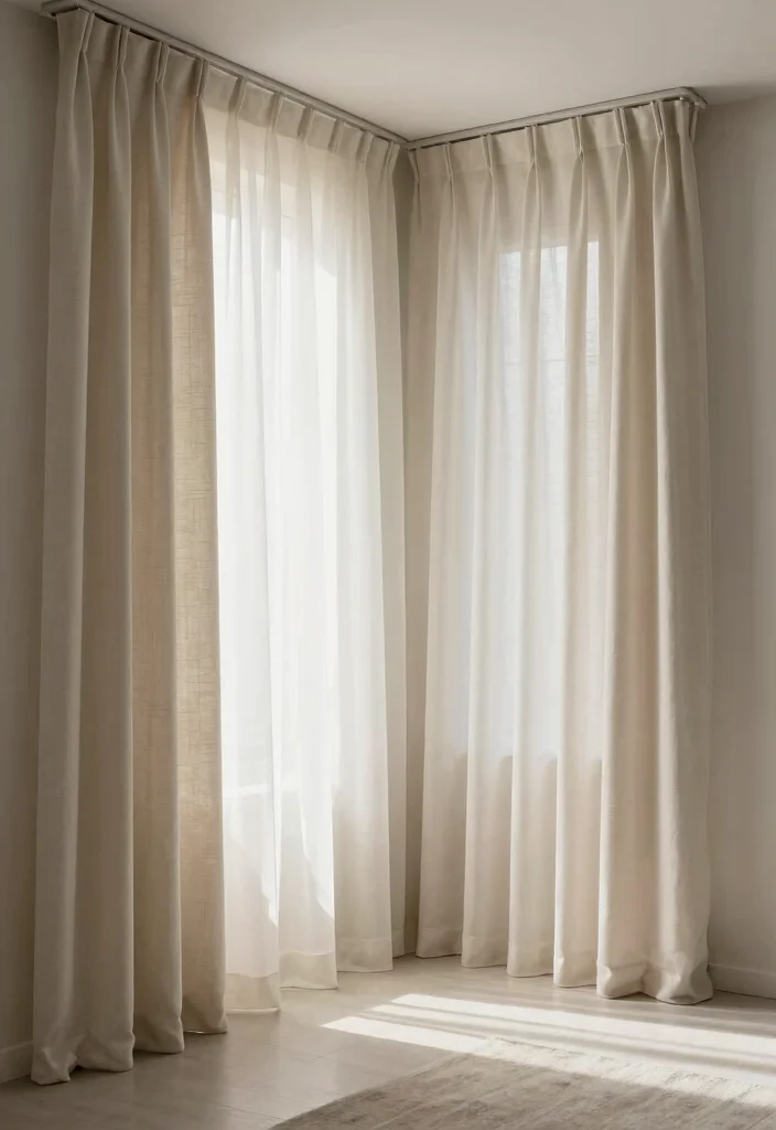 17 Long Bedroom Layout Ideas: Smart Flow Solutions - 8. Use Curtains to Divide Space 1