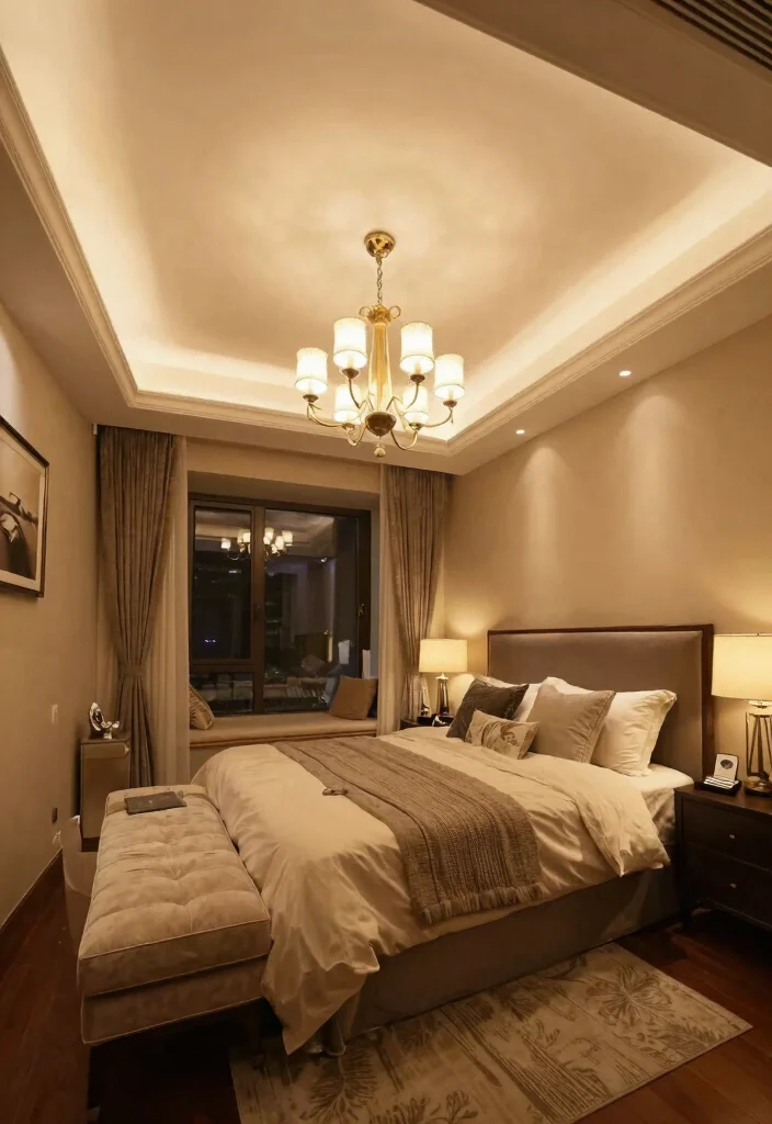 17 Luxurious Tray Ceiling Ideas for Your Bedroom Master Suite - 12. Layered Lighting Solutions 1
