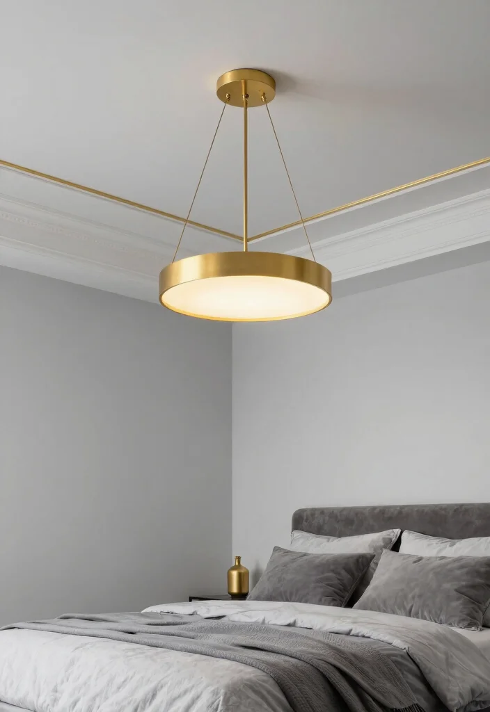 17 Luxurious Tray Ceiling Ideas for Your Bedroom Master Suite - 5. Soft Gray with Gold Accents 1