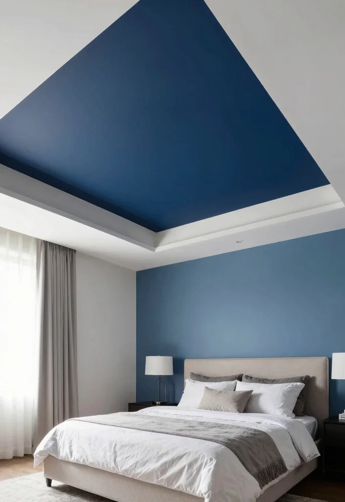 17 Luxurious Tray Ceiling Ideas for Your Bedroom Master Suite - 8. Dramatic Color Block 1