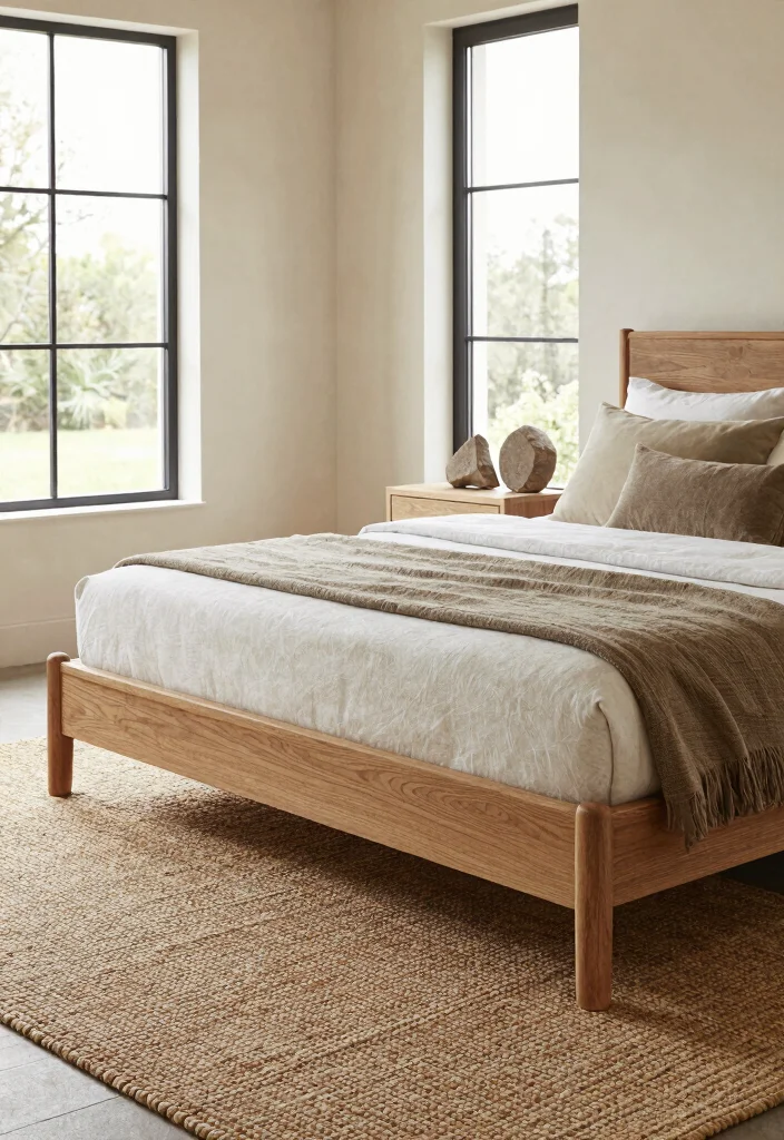 17 Masters Bedroom Interior Design Ideas Elegant and Timeless - 6. Natural Textures and Materials 1