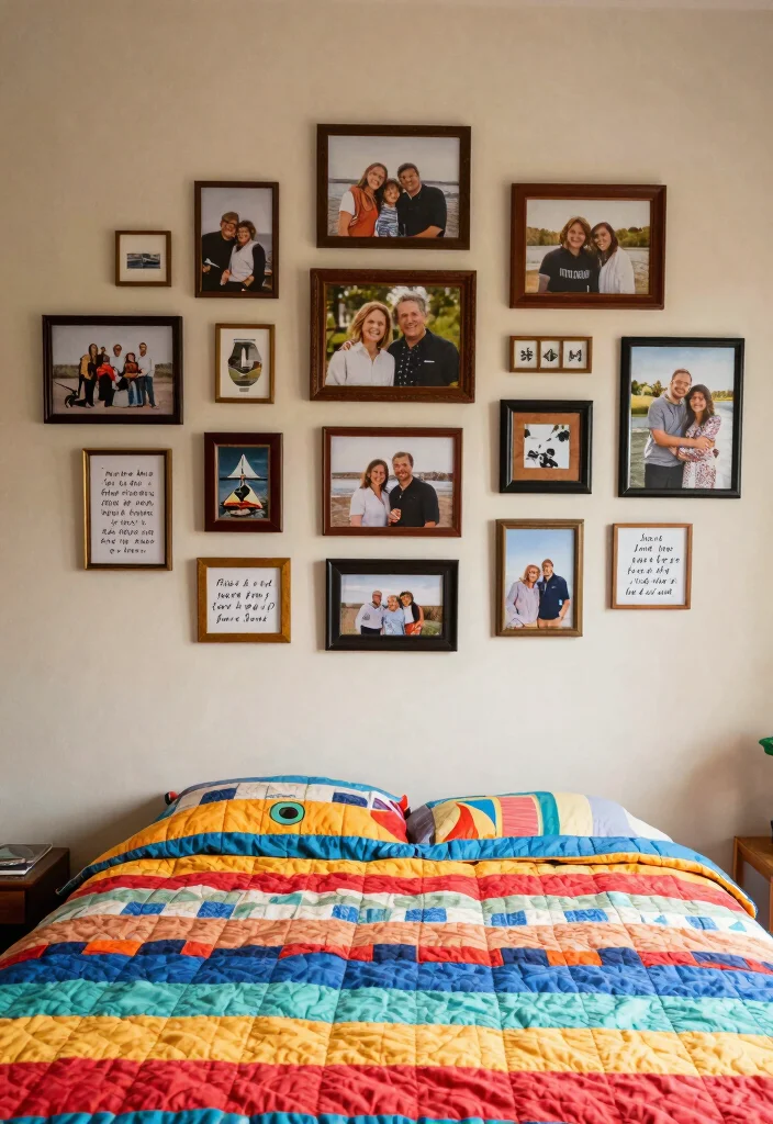 18 Bedroom Gallery Wall Above Bed Ideas for a Balanced Aesthetic - 4. Personal Touch 1