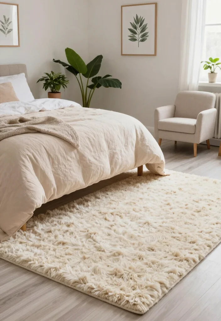 18 Bedroom Rugs Under Bed Ideas Perfect Proportions - 2. Organic Cotton Area Rug 1