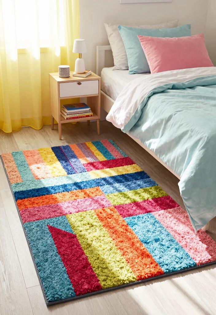 18 Bedroom Rugs Under Bed Ideas Perfect Proportions - 4. Recycled Polyester Rug 1