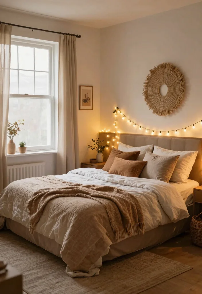 18 Decorating Ideas for the Bedroom: Easy Style Upgrades - 10. Hang String Lights 1