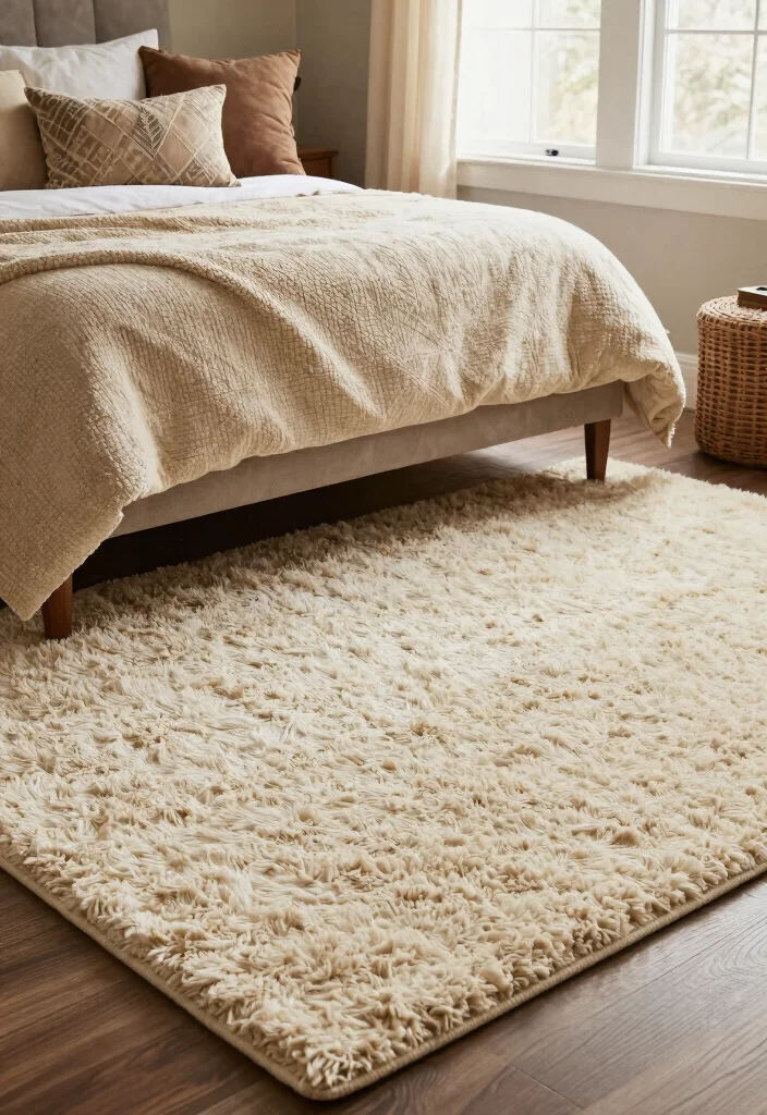 18 Decorating Ideas for the Bedroom: Easy Style Upgrades - 7. Incorporate Textured Rugs 1