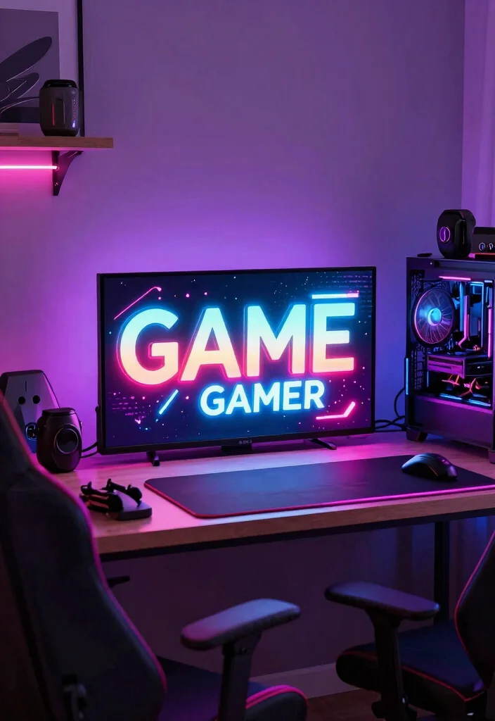 18 Video Game Bedroom Ideas for Boys Fun Gamer Style - 10. Customizable LED Signs 1