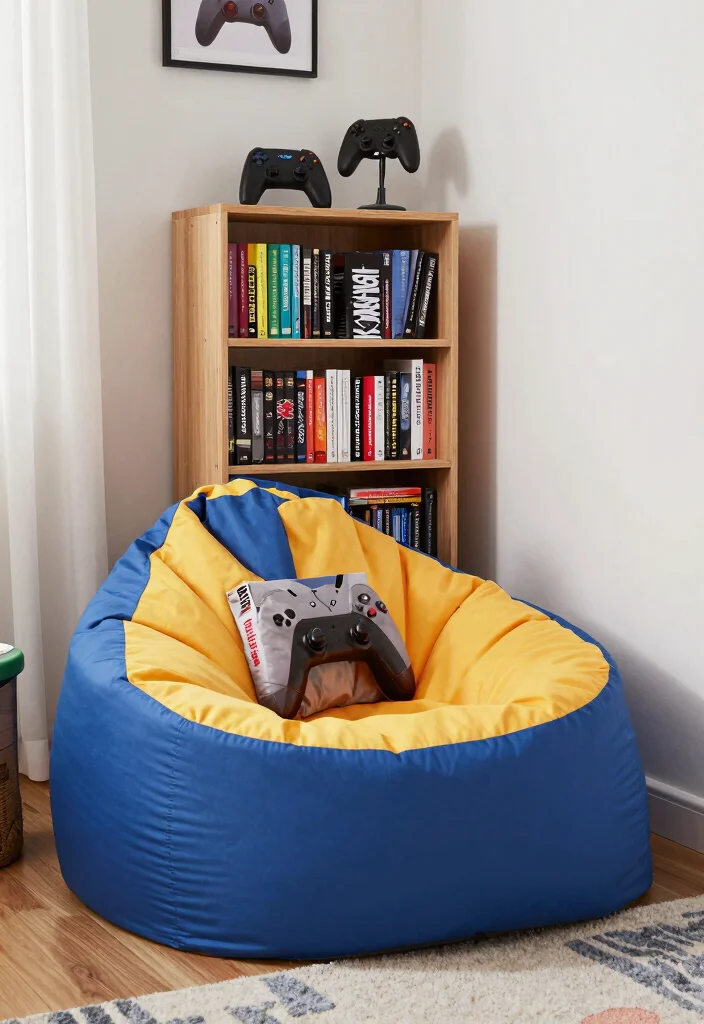 18 Video Game Bedroom Ideas for Boys Fun Gamer Style - 14. Cozy Reading Nook 1